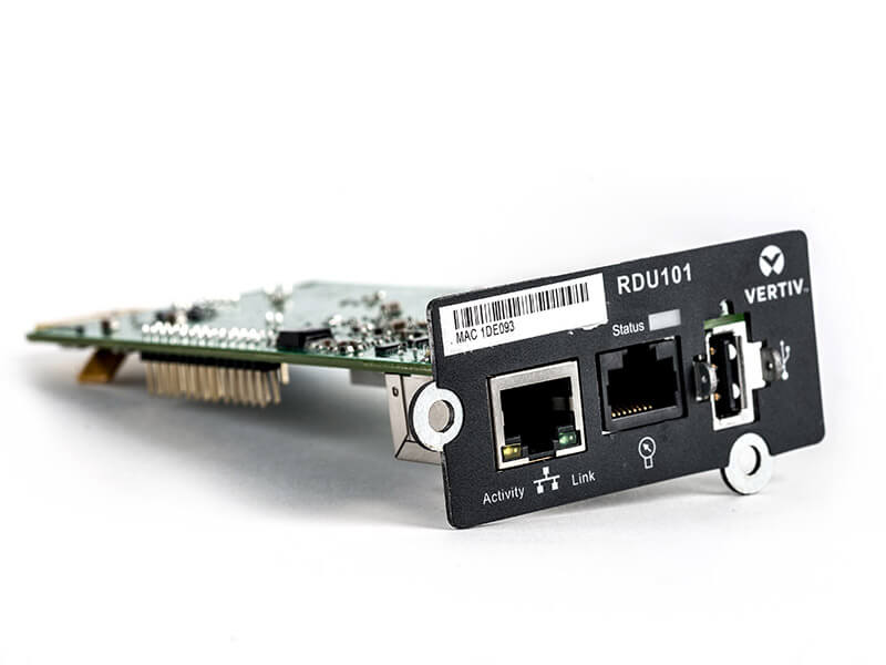 Common Framework Vertiv™ Liebert® IntelliSlot™ RDU101 Communications Card Common Framework Vertiv™ Liebert® IntelliSlot™ RDU101 Communications Card