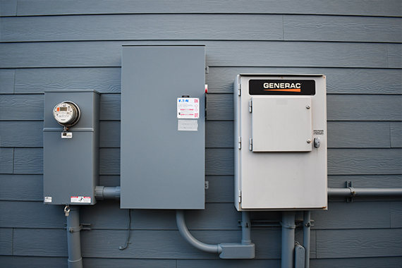 Residential Electrical Meter And Generac Transfer Switch