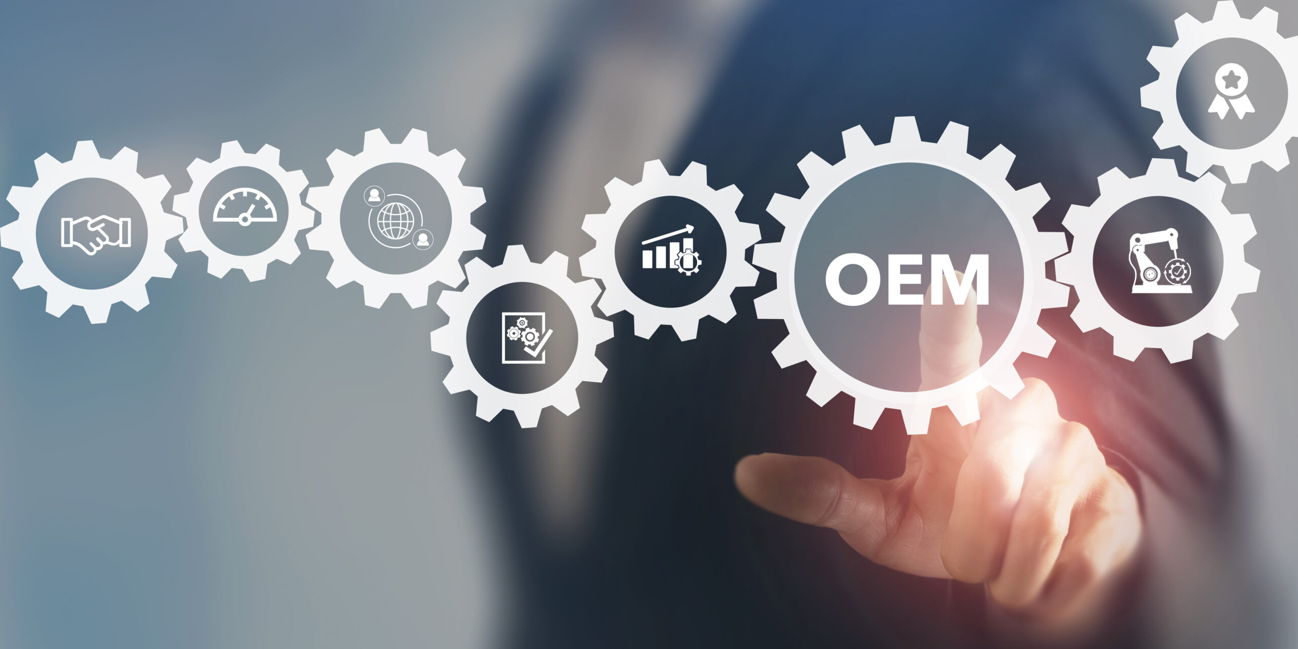 Oem Original Equipment Manufacturer Concept. Business Model Deve