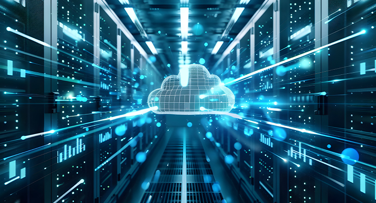 Cloud Computing Data Transfer Server Room